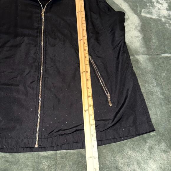 Monterey Club Vest Women’s Large Black Sleeveless Pockets Full Zip Outerwear - Picture 7 of 9